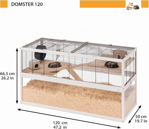 Klatka dla chomika i małych gryzoni Ferplast Domster 120 (120x50x66,5 cm) - zdjęcie 2